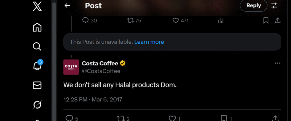 Is Costa Coffee Halal?