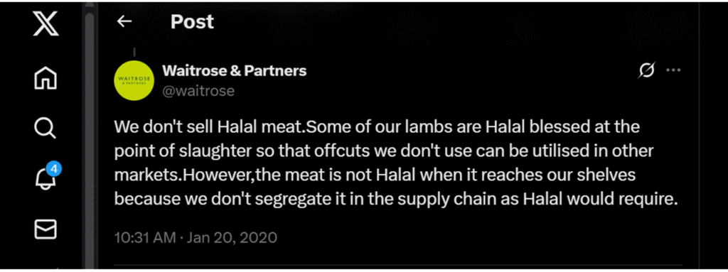 Waitrose Halal Meat Availability